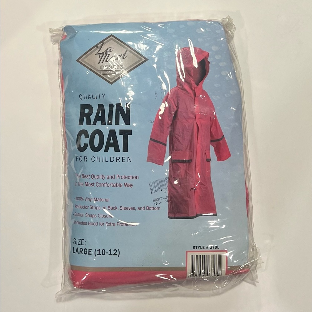 NWT Kids’ Pink Rain Coat Size 10-12